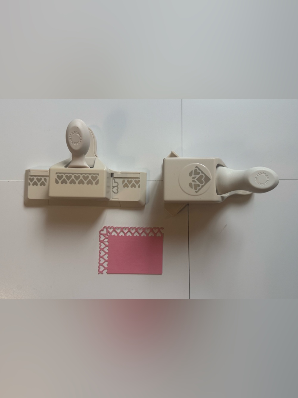 Martha Stewart Punch Around The Page Set - Double Loop Heart Border & Corner